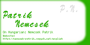 patrik nemcsek business card